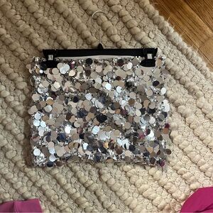sequin mini skirt